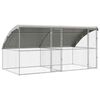 vidaXL Koerakuut 2 pcs H&otilde;bedane 4 x 2 x 2 m Tsingitud teras