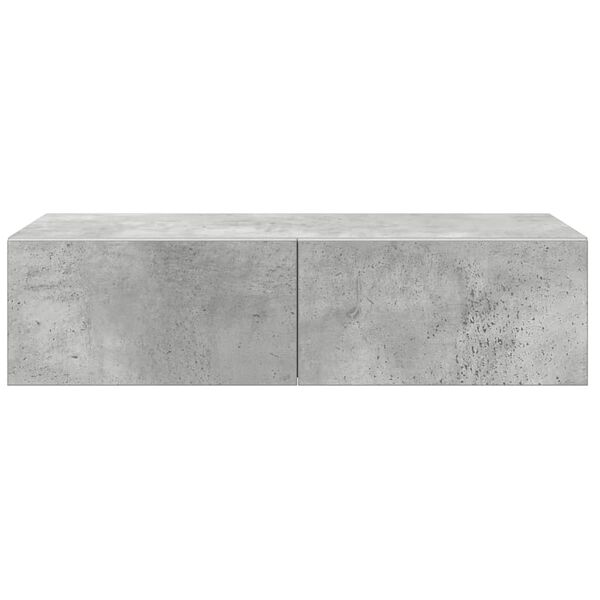 vidaXL seinariiul sahtlitega, betoonhall, 60 x 26,5 x 15 cm, tehispuit