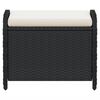 vidaXL aiatumba istmepadjaga, must, 58x46x46 cm, pol&uuml;rotang