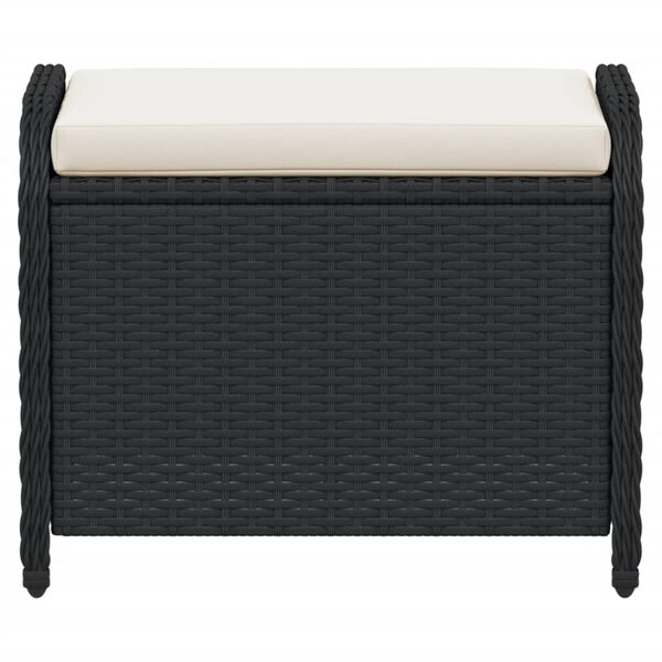 vidaXL aiatumba istmepadjaga, must, 58x46x46 cm, pol&uuml;rotang