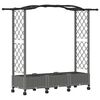 vidaXL T&otilde;stetud Padi Kase ja Katusega Helehall 169 x 40 x 129 cm PP