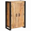 vidaXL Kõrgkapp uste jaok Pruun Tugev jäme mango puust ja metall