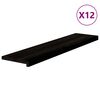 vidaXL trepiastmed 12 tk, pruunmust, 110x30x2 cm, tammepuit
