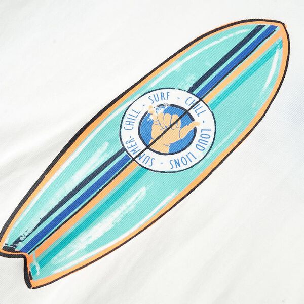 Laste T-särk, lühikeste varrukatega, ekrüü, 140