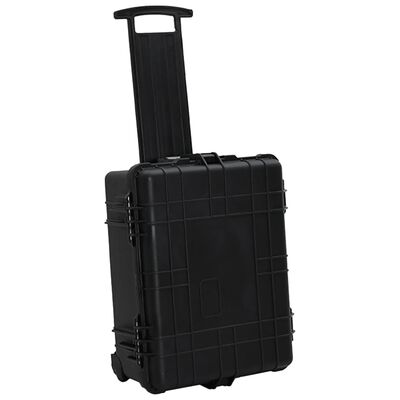 vidaXL kaasaskantav transpordikohver, must, 58 x 45 x 27 cm, PP
