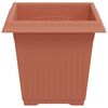 vidaXL Ruutlillepott 24 pcs Kohviroosa 16 x 16 x 14 cm Plastmass