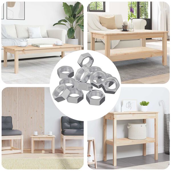 vidaXL Kuusnurga p&auml;hkel 12 pcs H&otilde;bedane M6 Metall