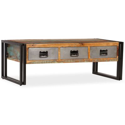 vidaXL 3 sahtliga kohvilaud taastatud puidust 100 x 50 x 35 cm