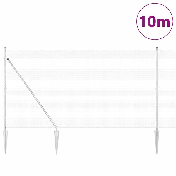 vidaXL Aiapost H&otilde;bedane 10 x 1,5 m (19 x 19 mm v&otilde;rk) Teras