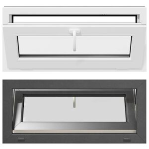 vidaXL Keldriakendus RISOR 90 x 40 cm PVC ja klaas Antratsiit