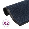 vidaXL uksematid 2 tk, kandiline, tupsuline, 40 x 60 cm, sinine