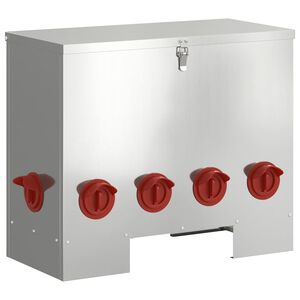 vidaXL Kanali feeder Hõbedane 60.5 x 29 x 51 cm Tsinkteras