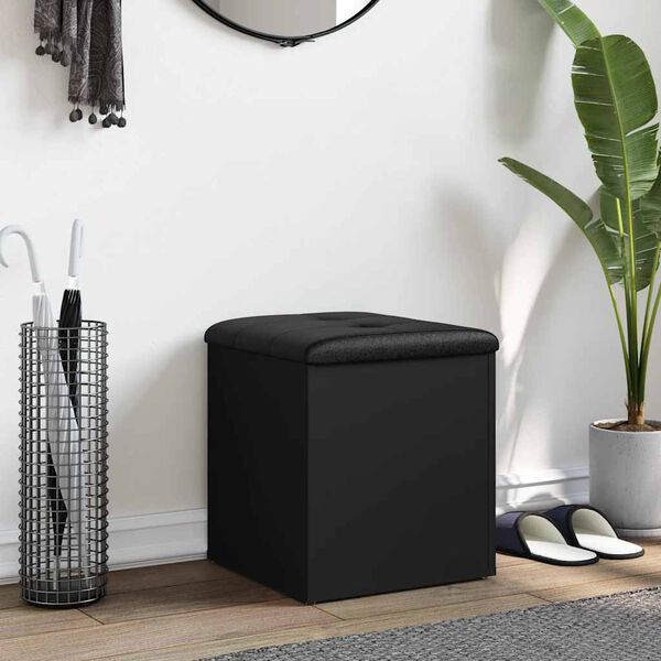 vidaXL hoiupink, must, 42 x 42 x 45 cm, tehispuit