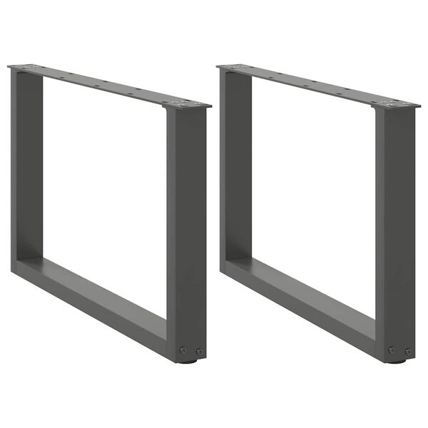 vidaXL kohvilaua jalad U-kujulised 2 tk, antratsiithall, 60 x (42-43) cm, teras
