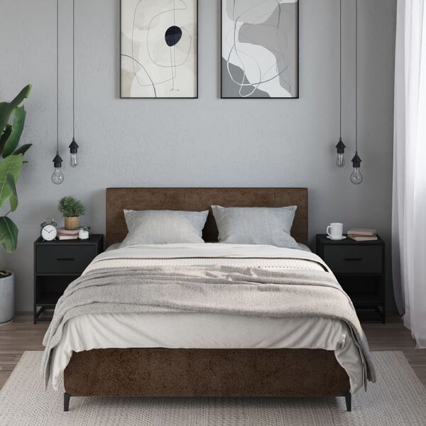 vidaXL &ouml;&ouml;kapid 2 tk, must, 40x31x50 cm, tehispuit