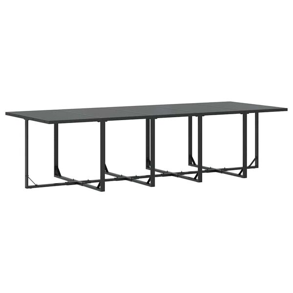 vidaXL Aia söögilaudade komplekt 11 pcs Must Teras