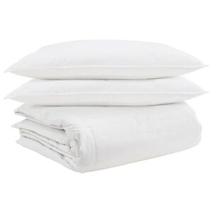 vidaXL Teki komplekt padjaga 3 pcs Valge Down Feather