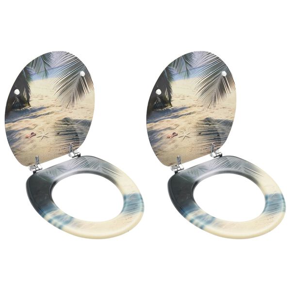 vidaXL WC prill-lauad kaanega, 2 tk, MDF, rannadisainiga