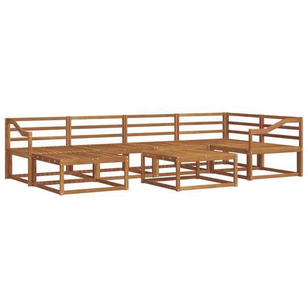 vidaXL V&auml;li diivanikomplekt 7 pcs Neutraalne Tugev akatsiapuu