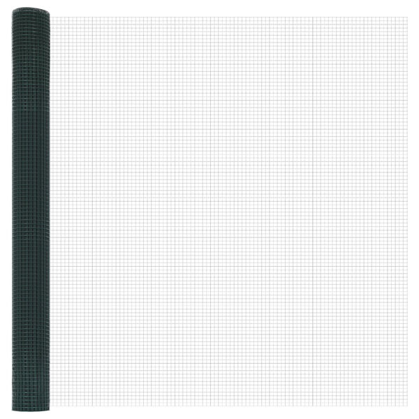 vidaXL Keevitatud Traadi Aed Roheline 1.5 x 50 m Teras