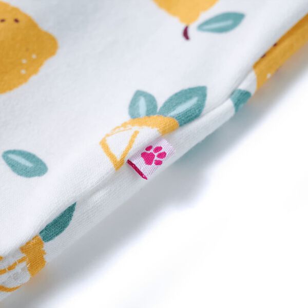 Laste T-särk seotava alläärega, ekrüü, 92