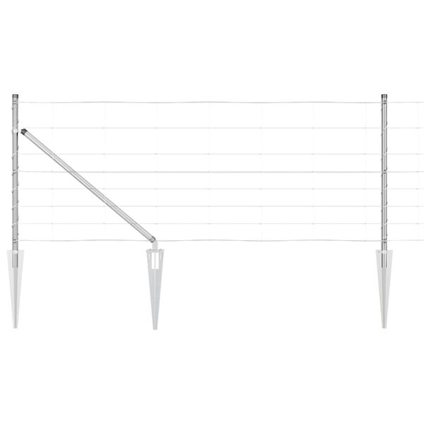 vidaXL Aiapost Galvaniseeritud 50 x 0,8 m Teras