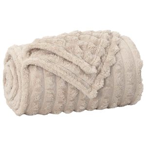 vidaXL Pleed Beež 150 x 130 cm 0.45 kg Fliis