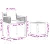 vidaXL V&auml;lis m&ouml;&ouml;bli komplekt 3 pcs Hall ja tumesinine PE rattan