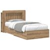 vidaXL Voodiraam ladustamisega Artisan tamm 90 x 200 cm Tehispuit
