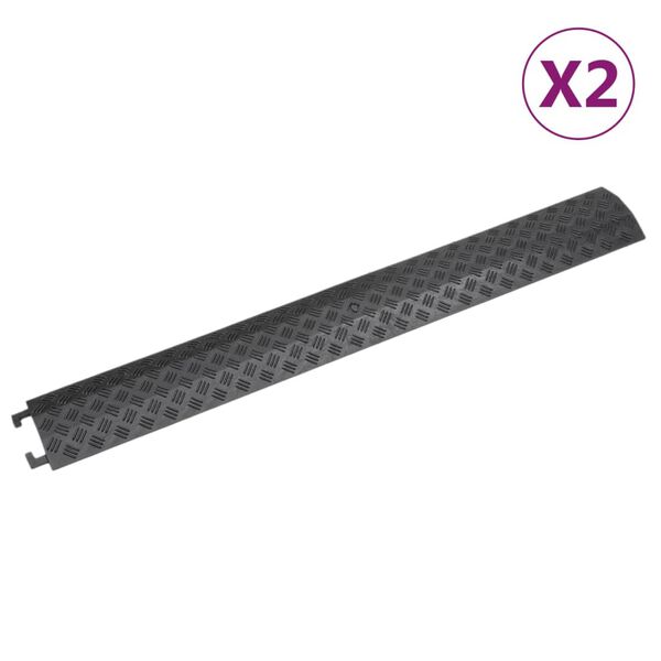 vidaXL kaablikaitse kaldteed 2 tk, 98,5 cm, must