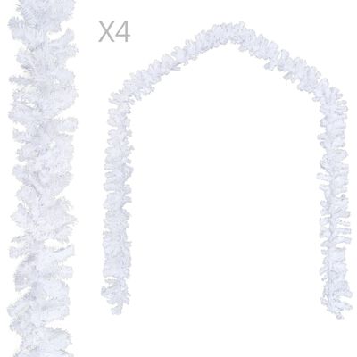 vidaXL jõuluvanikud 4 tk, valge, 270 cm, PVC