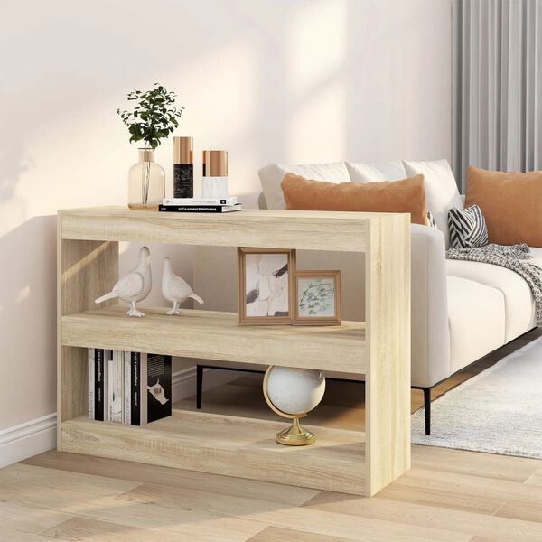 vidaXL raamaturiiul/ruumijagaja, Sonoma tamm, 100x30x72 cm