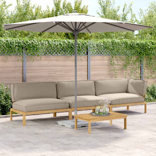 vidaXL Diivanikomplekt padjaga 4 pcs Pruunikashall Tugev akatsiapuu