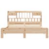 vidaXL riiuliga voodi ilma madratsita, vahapruun, 75x190 cm, männipuit