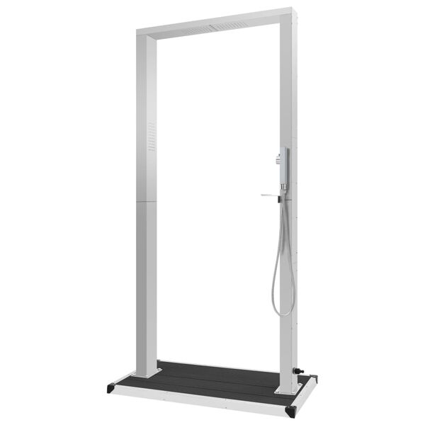 vidaXL välidušš koos alusega, WPC, roostevaba teras