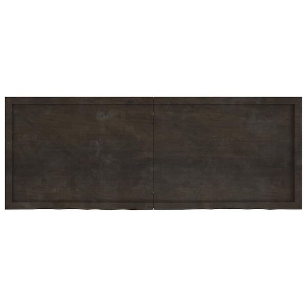 vidaXL seinariiul, tumepruun, 160x60x(2-6) cm, t&ouml;&ouml;deldud tammepuit