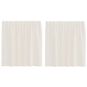 vidaXL voile kardinad varrastaskutega 2 tk kreemjad