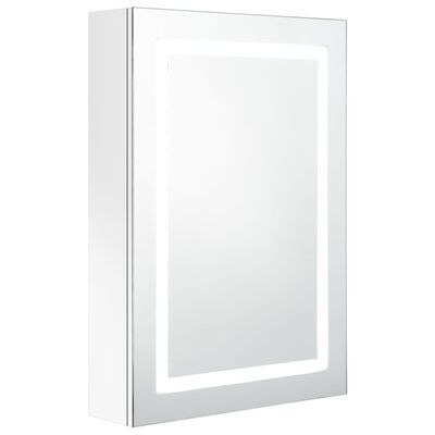 vidaXL LED vannitoa peegelkapp, säravvalge, 50 x 13 x 70 cm