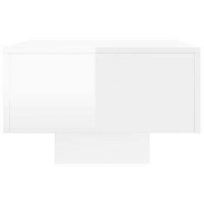 vidaXL kohvilaud, kõrgläikega valge, 100 x 49,5 x 31 cm, tehispuit