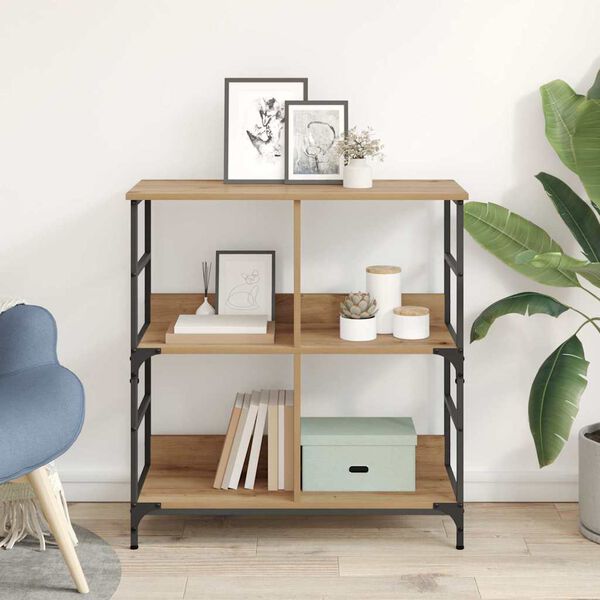 vidaXL Raamatukapp k&auml;sit&ouml;&ouml;tamm 78.5 x 33 x 82 cm Tehispuit