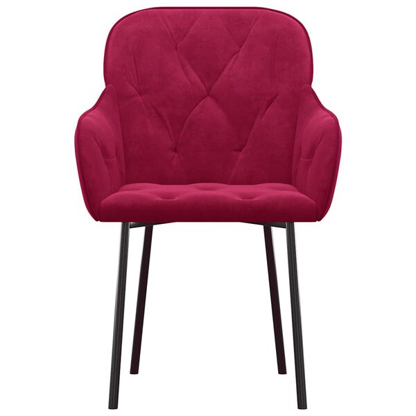 vidaXL söögitoolid 2 tk, veinipunane, samet