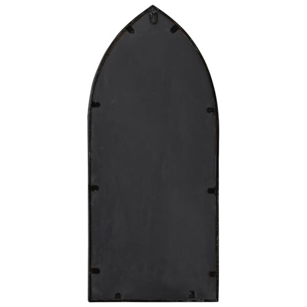 vidaXL aiapeegel, must, 70x30 cm, raud, õues kasutamiseks