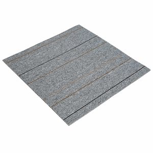 vidaXL Vaipplaat Helehall triipudega 50 x 50 cm 20 pcs PP ja bituumeni