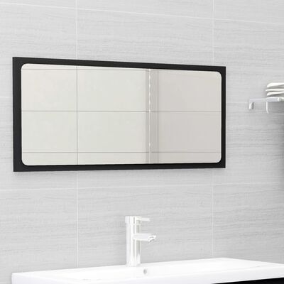 vidaXL 2-osaline vannitoamööbli komplekt, must, tehispuit