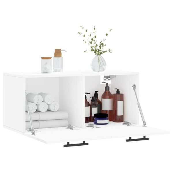 vidaXL seinakapp, valge, 80 x 36,5 x 35 cm, tehispuit