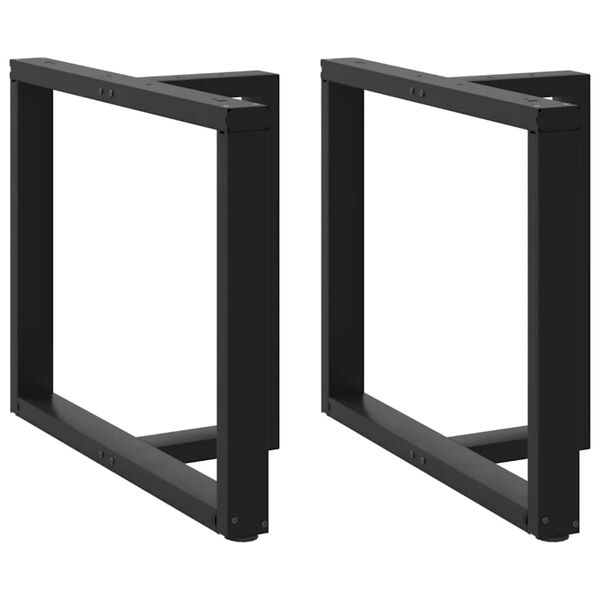 vidaXL söögilaua jalad, T-kujulised, 2 tk, mustad, 90 x 35 x (72–73) cm, teras