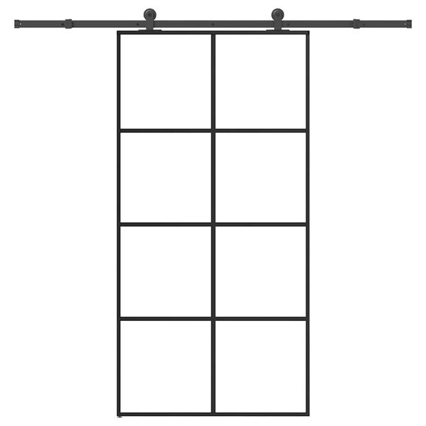 vidaXL liuguks tarvikutega, 102,5 x 205 cm, ESG-klaas ja alumiinium
