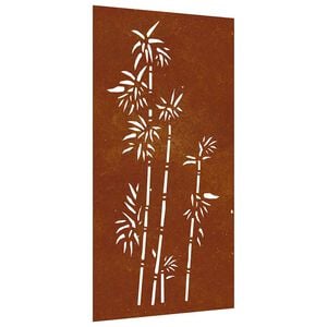 vidaXL aia seinakaunistus, 105x55 cm, Corteni teras, bambuse disain