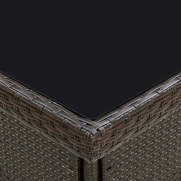 vidaXL aialaud, pruun, polürotang ja klaas