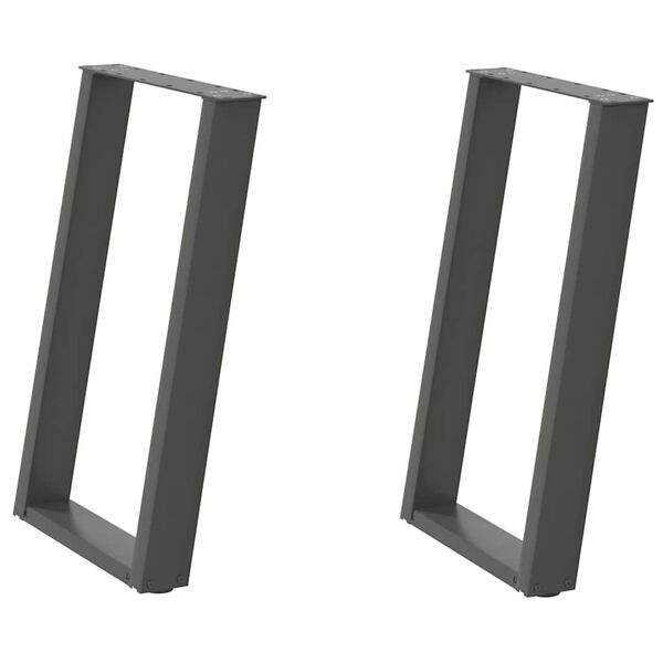vidaXL söögilaua jalad U-kujulised 2 tk, antratsiithall, 50 x (72-73) cm, teras